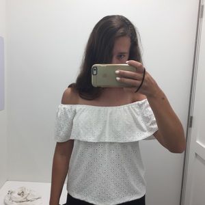 White Off the Shoulder Top